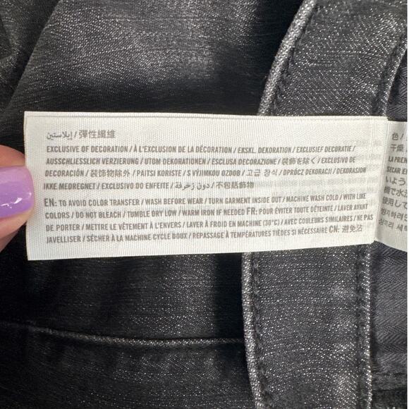 Abercrombie & Fitch Flare Ultra High Rise Jeans Washed Black Size 25/0 - Picture 5 of 8